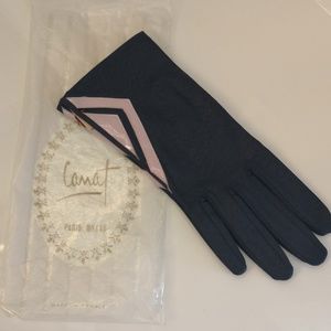 Vintage Canat Paris Navy Blue Gloves